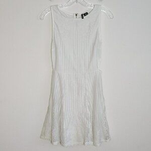 Fire LA White Lace Side Cutout Mini Dress